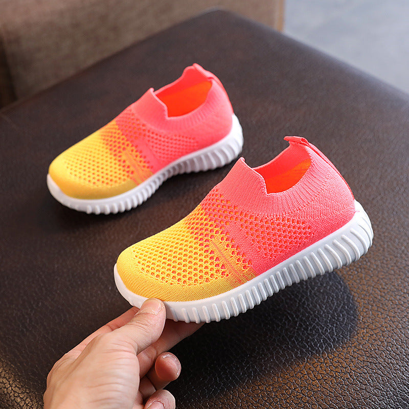 Sneakers Kids Shoes Multicolor Knitted Toddler Baby Casual Footwear