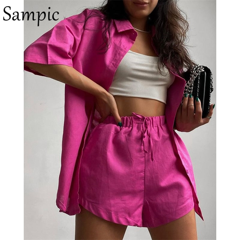 Tracksuit Sampic Loung Wear Women Shorts Comfortable Style Design Wear