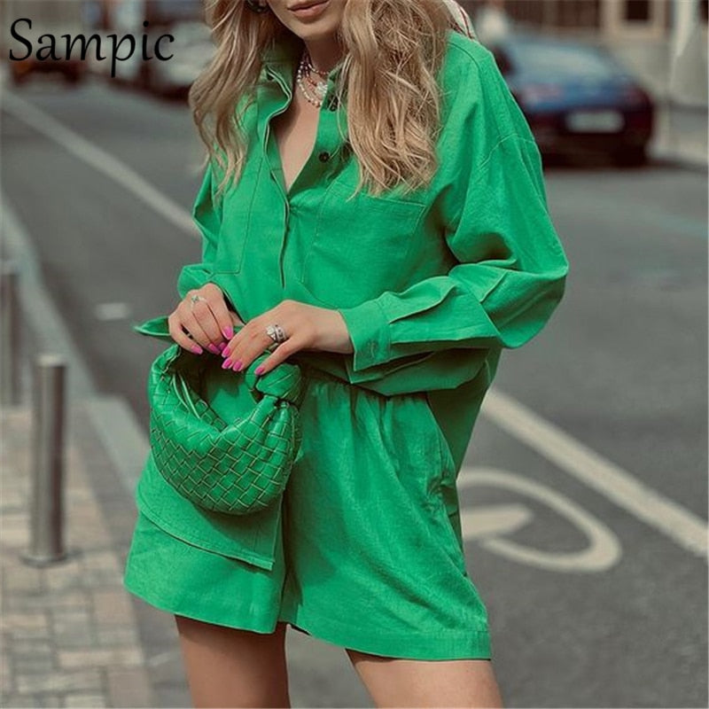 Tracksuit Sampic Loung Wear Women Shorts Comfortable Style Design Wear