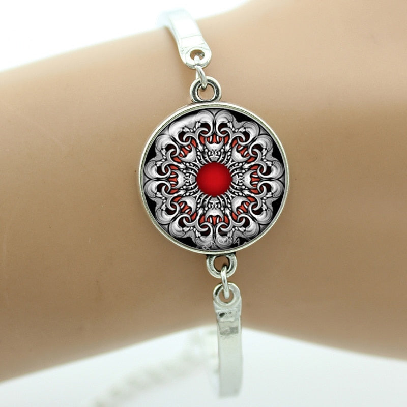 bracelet Indian henna Yoga jewelry om symbol colorful Mandala flower