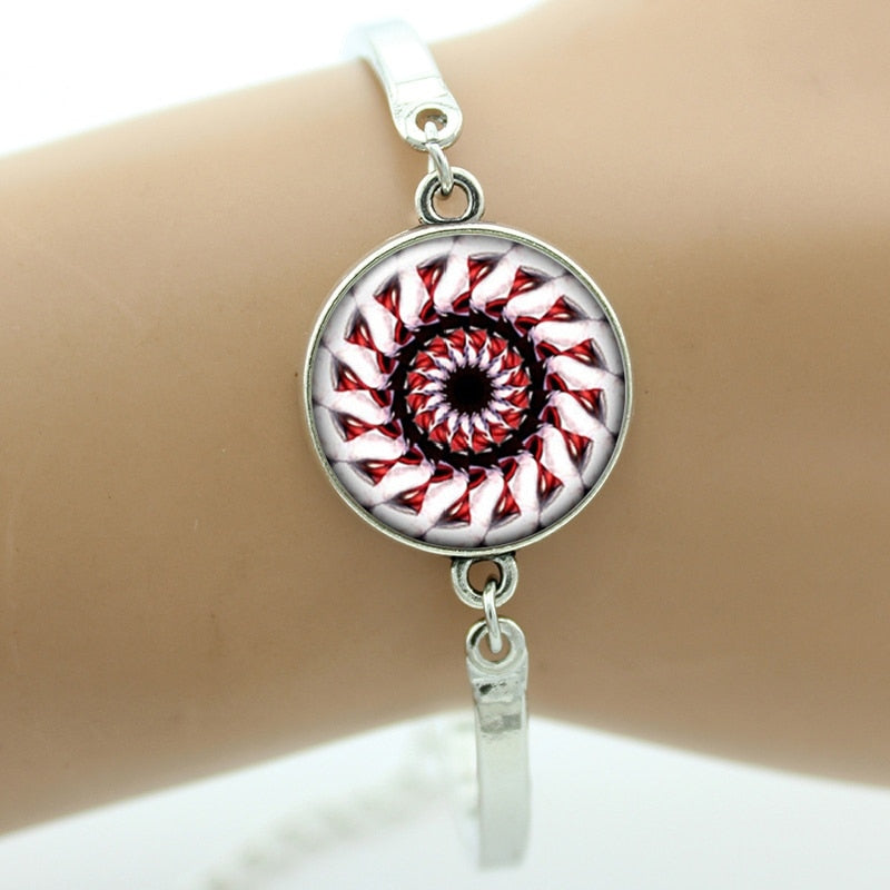 bracelet Indian henna Yoga jewelry om symbol colorful Mandala flower