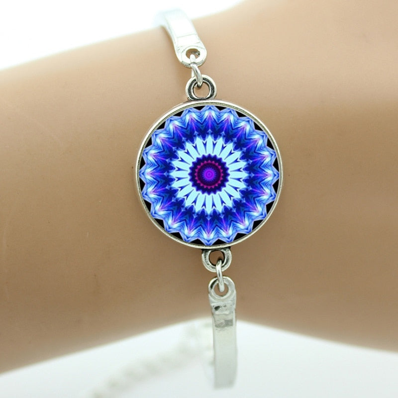 bracelet Indian henna Yoga jewelry om symbol colorful Mandala flower