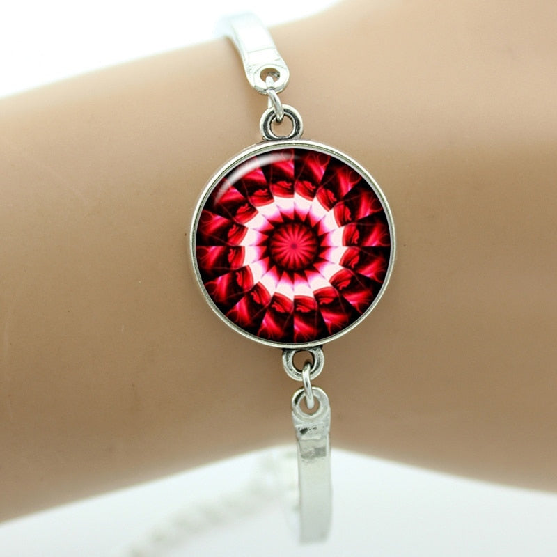bracelet Indian henna Yoga jewelry om symbol colorful Mandala flower