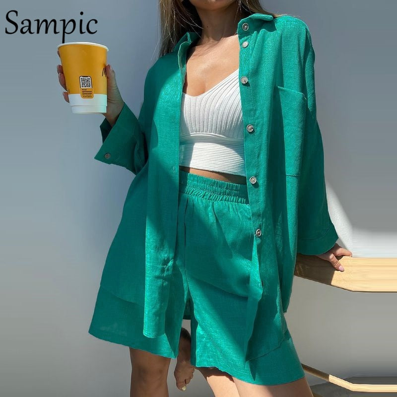 Tracksuit Sampic Loung Wear Women Shorts Comfortable Style Design Wear