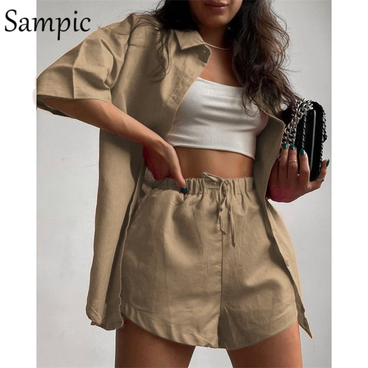 Tracksuit Sampic Loung Wear Women Shorts Comfortable Style Design Wear