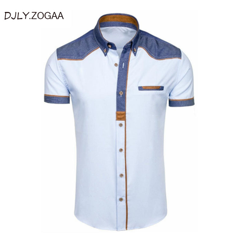 Shirts ZOGAA Men's Fashion Denim Short Sleeve- Comfort Style Design