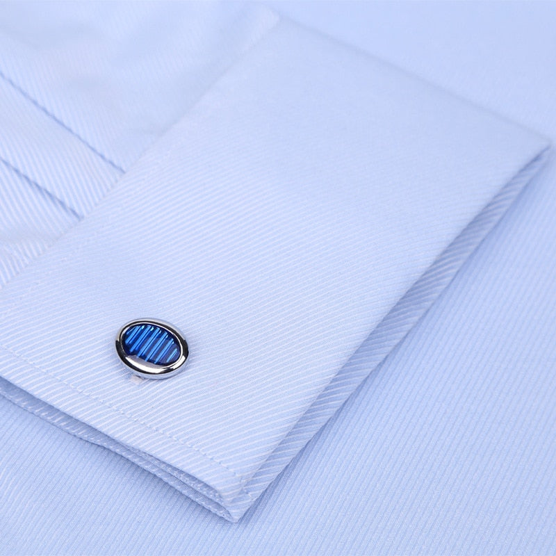 Shirt Men's French Cuff Dress Shirt 2023 New White Long Sleeve Style