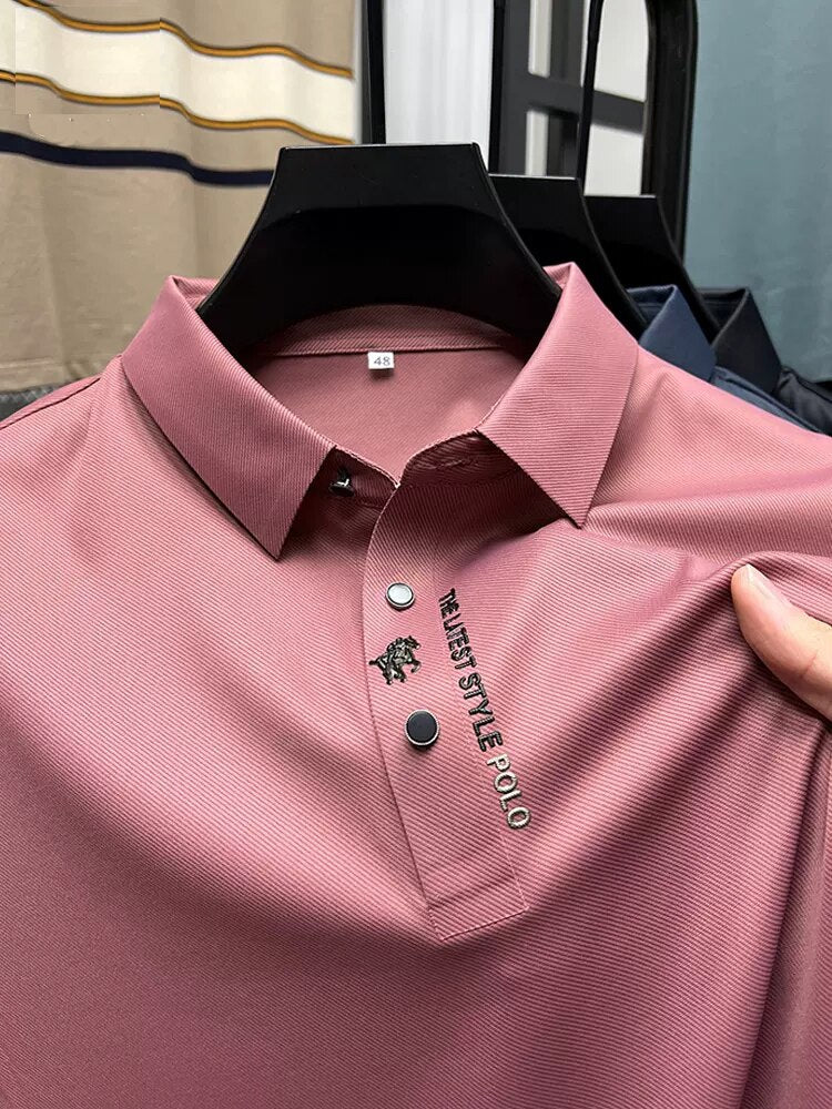 Polo Summer Business High-End Solid Color High Quality Short Sleeve