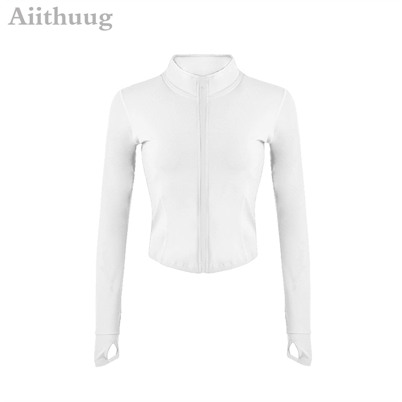 Jacket Women Full Zip-up Yoga Top Workout Running Fitness Comfortable