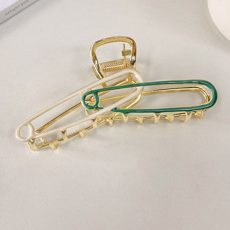 Hair Gold Color Hollow Hair Clips Women Hair Accessories