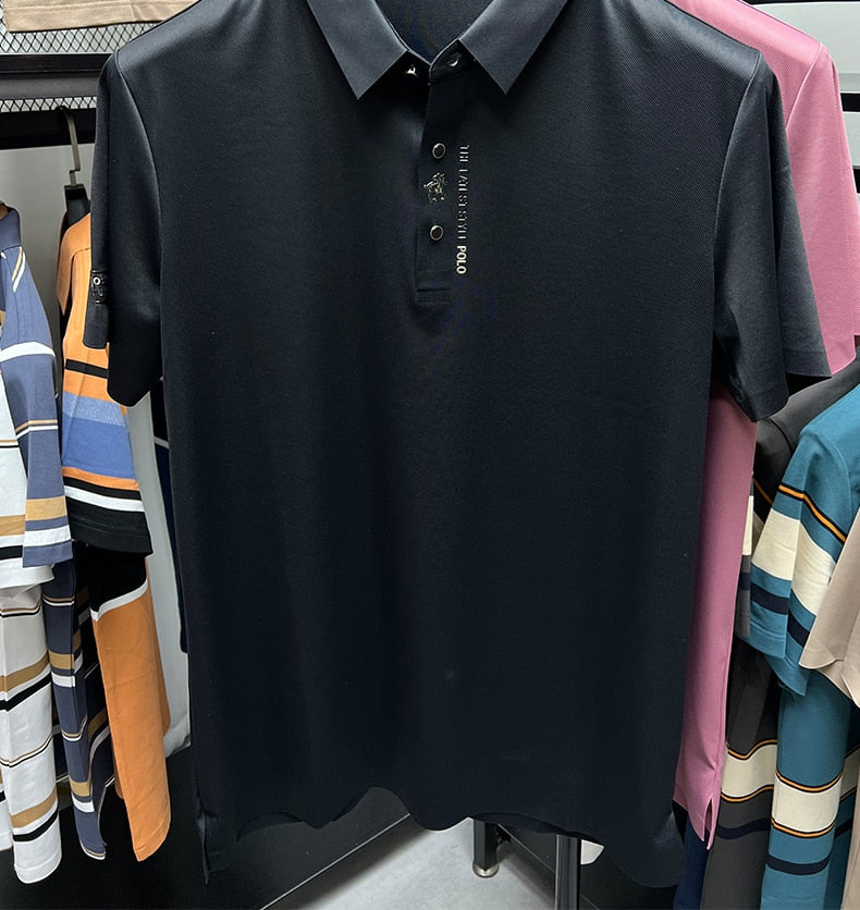 Polo Summer Business High-End Solid Color High Quality Short Sleeve