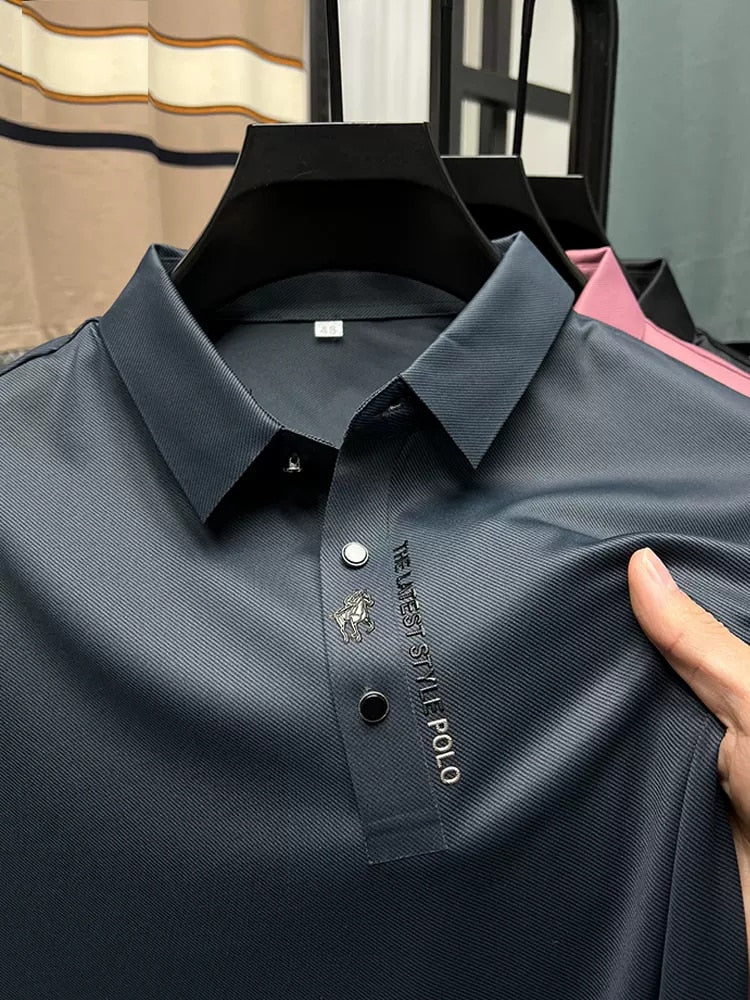 Polo Summer Business High-End Solid Color High Quality Short Sleeve