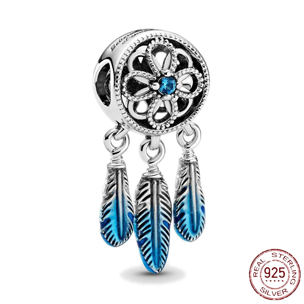 Bead New 925 Sterling Silver Golden Heart-Shaped Women Jewelry Beauty