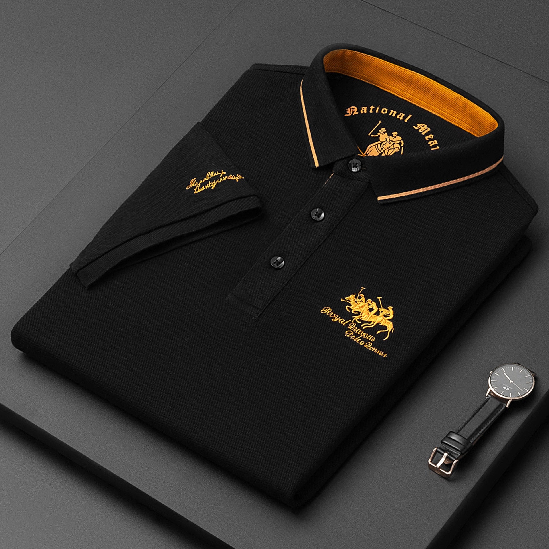 Polo Fashion Men's Short Sleeve Tshirt Man Embroidery Design Fashion