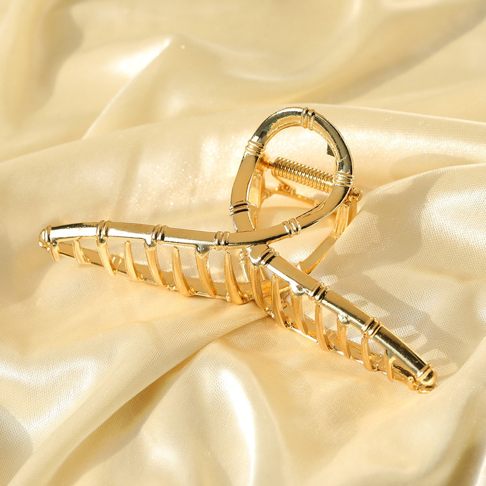 Hair Gold Color Hollow Hair Clips Women Hair Accessories
