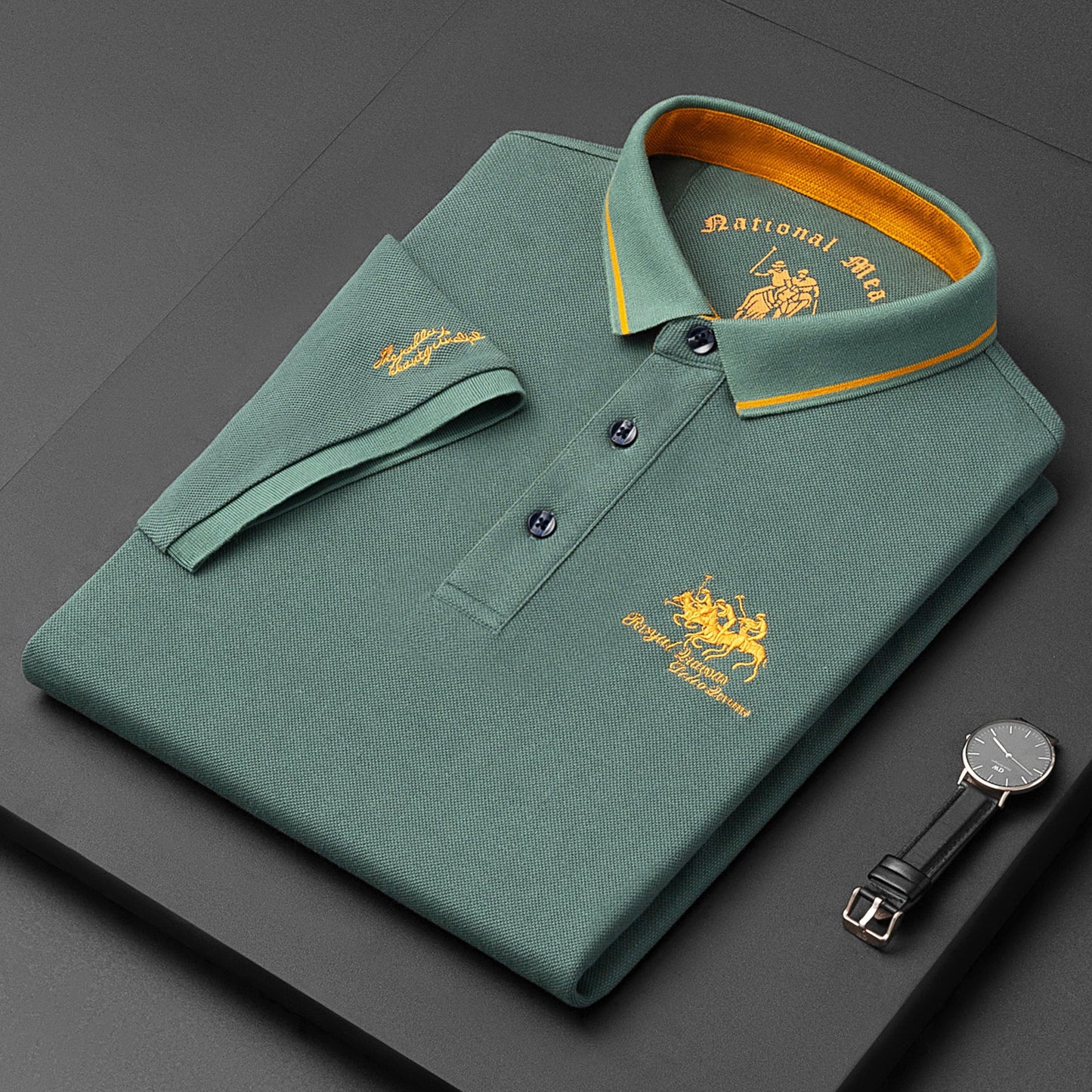 Polo Fashion Men's Short Sleeve Tshirt Man Embroidery Design Fashion