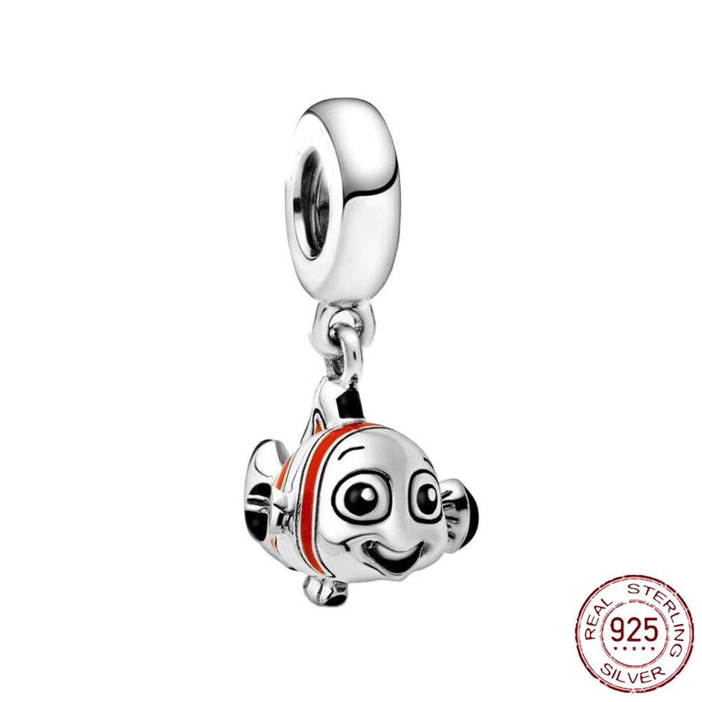 Bead New 925 Sterling Silver Golden Heart-Shaped Women Jewelry Beauty