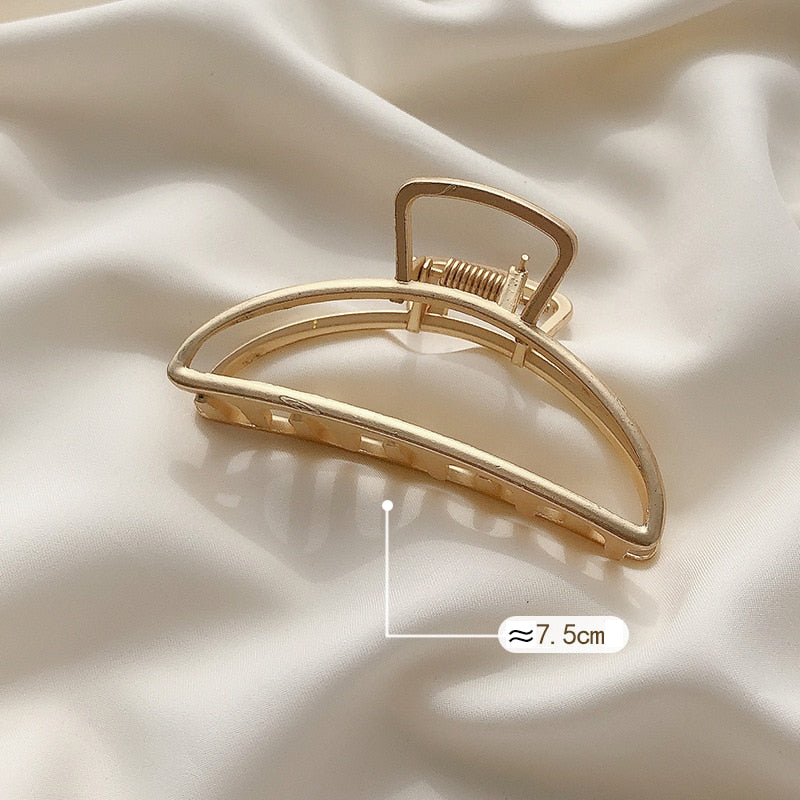Hair Gold Color Hollow Hair Clips Women Hair Accessories