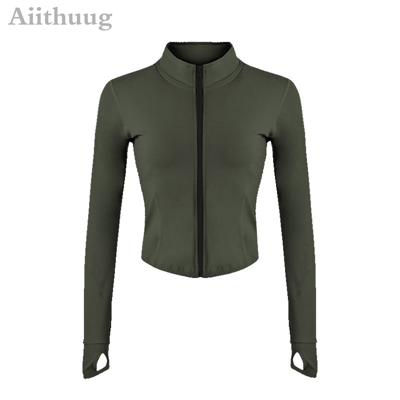Jacket Women Full Zip-up Yoga Top Workout Running Fitness Comfortable