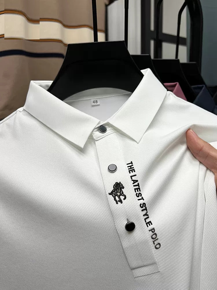 Polo Summer Business High-End Solid Color High Quality Short Sleeve