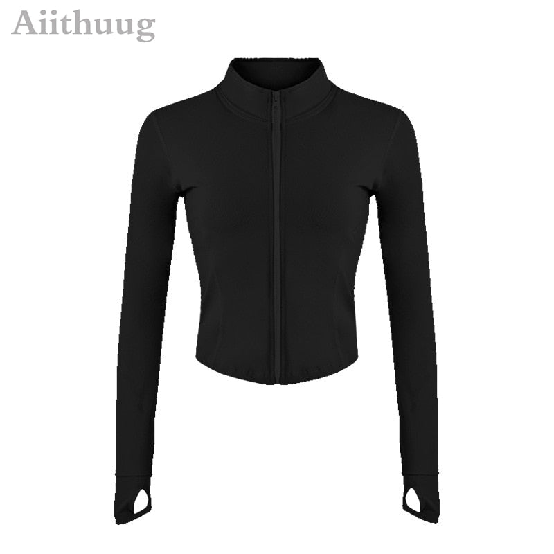 Jacket Women Full Zip-up Yoga Top Workout Running Fitness Comfortable
