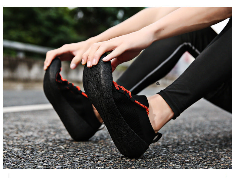 Sneakers Outdoor Casual Men'S Shoes Round Toe Solid Color Casual Lace