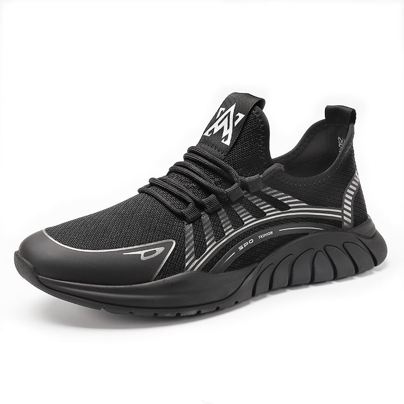 Shoes Men's Fashion Flyknit Casual Breathable Running Footwear Comfort