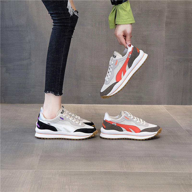 Sneakers All-match Shallow Mouth Women's Thick-soled Breathable Comfor