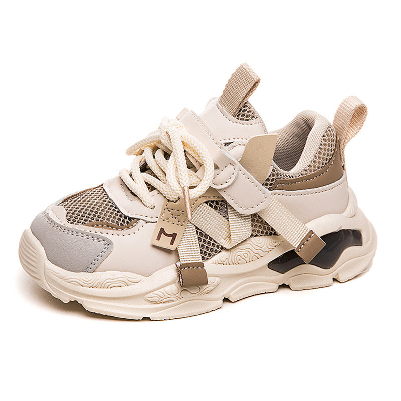 Sneakers Boys Fashion Simple Hollow Mesh Footwear Design Style Kids