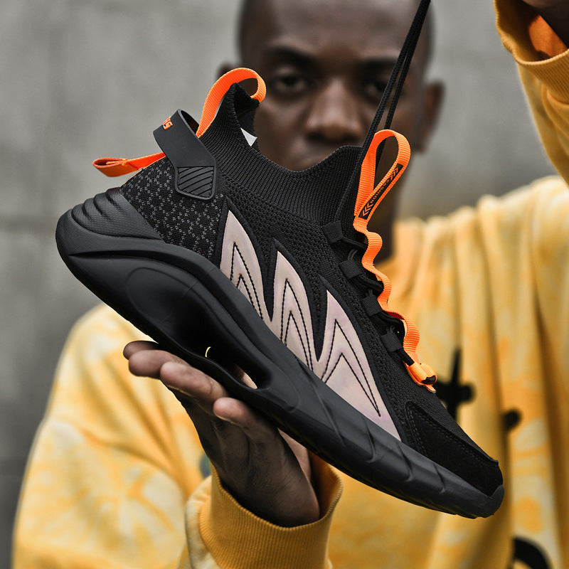 Shoe Ultralight Flying Woven Breathable Sequin Lace-up Socks Shoes Old