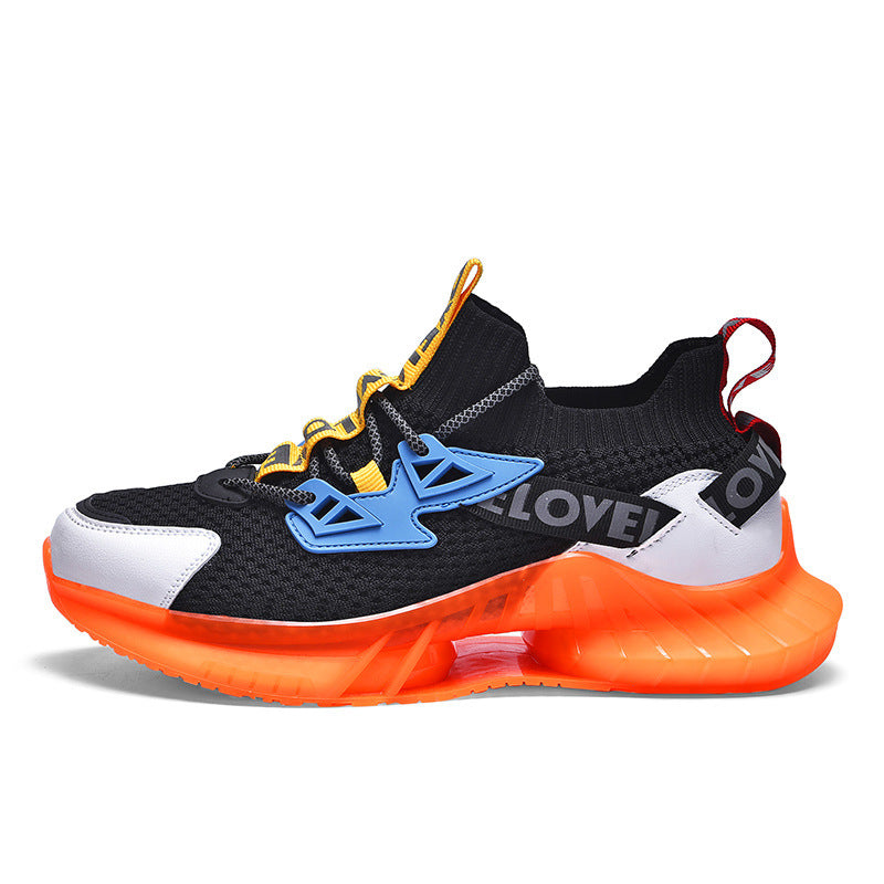 Sneakers Popcorn Soft Sole Flying Woven Breathable Footwear Design Sty