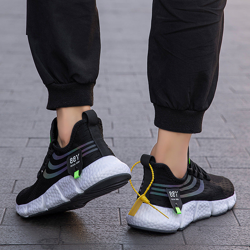 Shoes Korean Popcorn Rubber Combination Bottom Stretch Fly Woven Sport