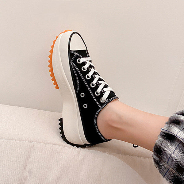 Shoes All-match Women's Thick-soled Canvas Thin Section Breathable Spo