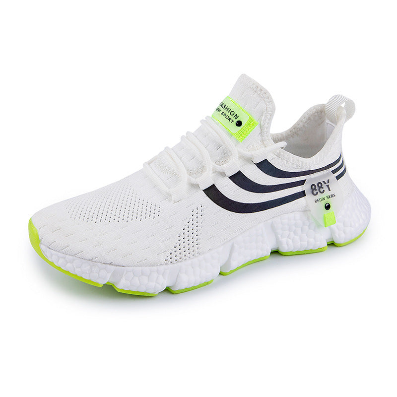 Shoes Korean Popcorn Rubber Combination Bottom Stretch Fly Woven Sport