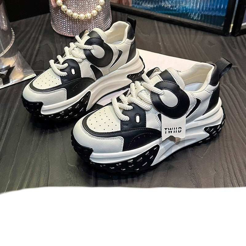 Shoes Thick-soled Leather Sports Casual Breathable Footwear Design Sty
