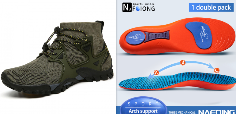 Shoes Large Size Outdoor Casual Men's Hiking Footwear Design Style Com