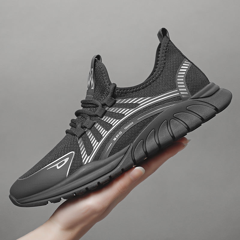 Shoes Men's Fashion Flyknit Casual Breathable Running Footwear Comfort