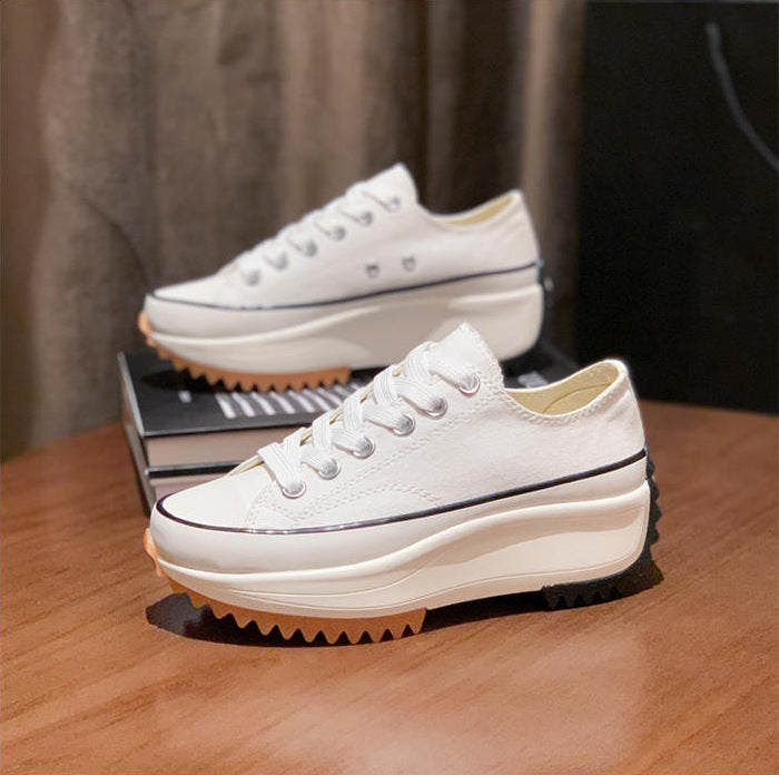 Shoes All-match Women's Thick-soled Canvas Thin Section Breathable Spo
