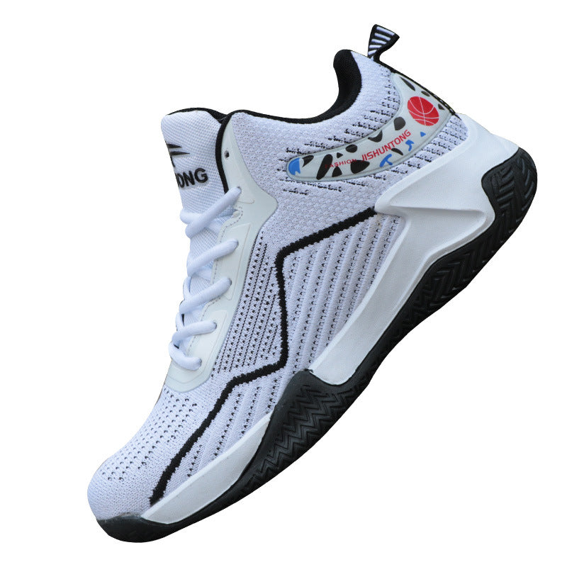 Shoes Basketball High Top Flying Woven Sneakers Breathable Footwear