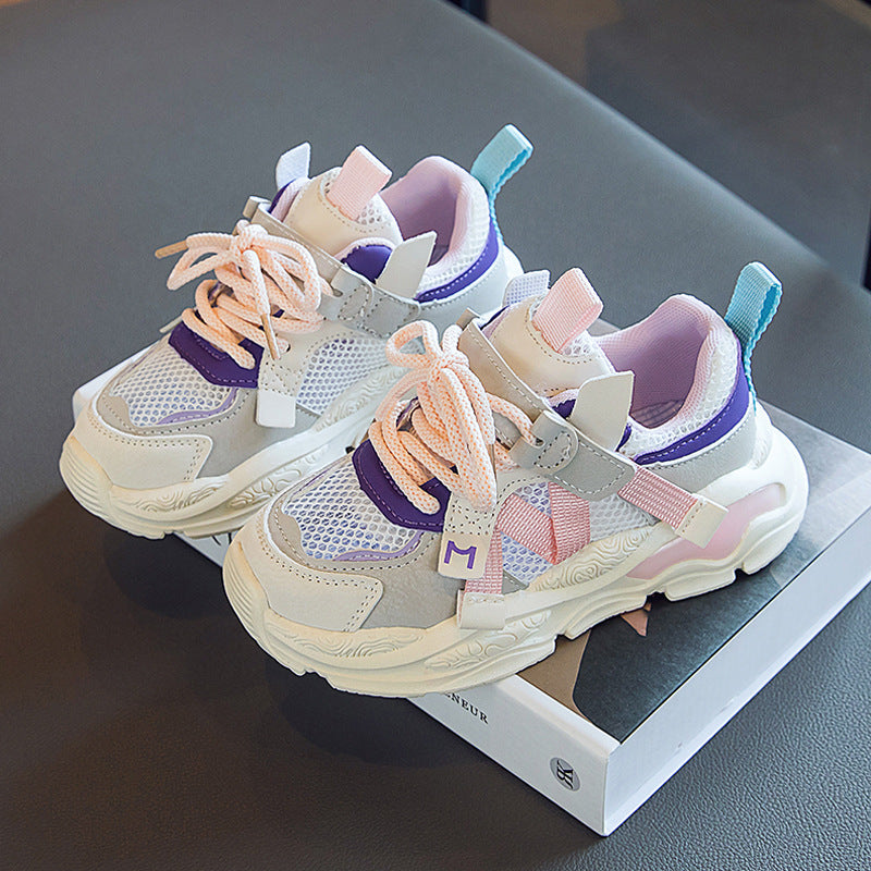 Sneakers Boys Fashion Simple Hollow Mesh Footwear Design Style Kids