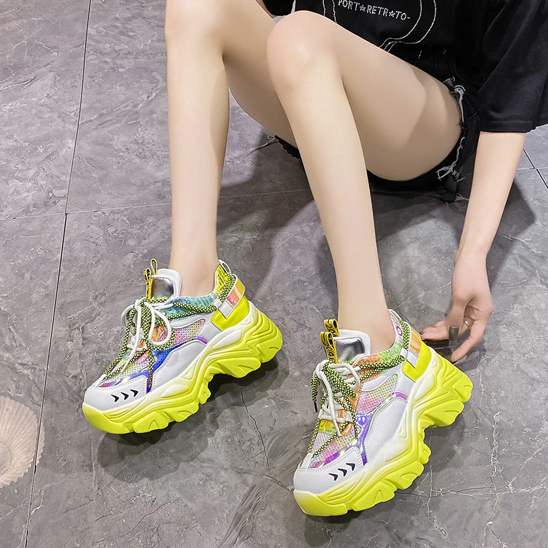 Sneakers Women's Thick Sole Mesh Breathable Casual Footwear Comfort AI