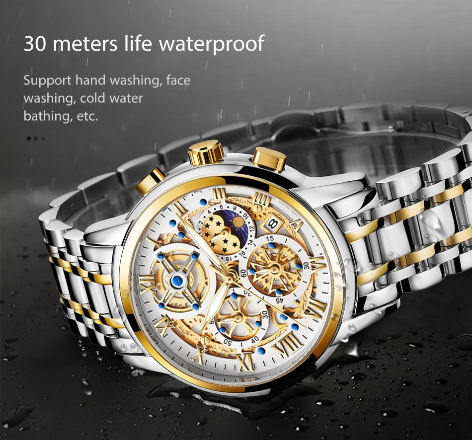 Sports Waterproof Wristwatch Luxury Design Style Wearable Time Elegant