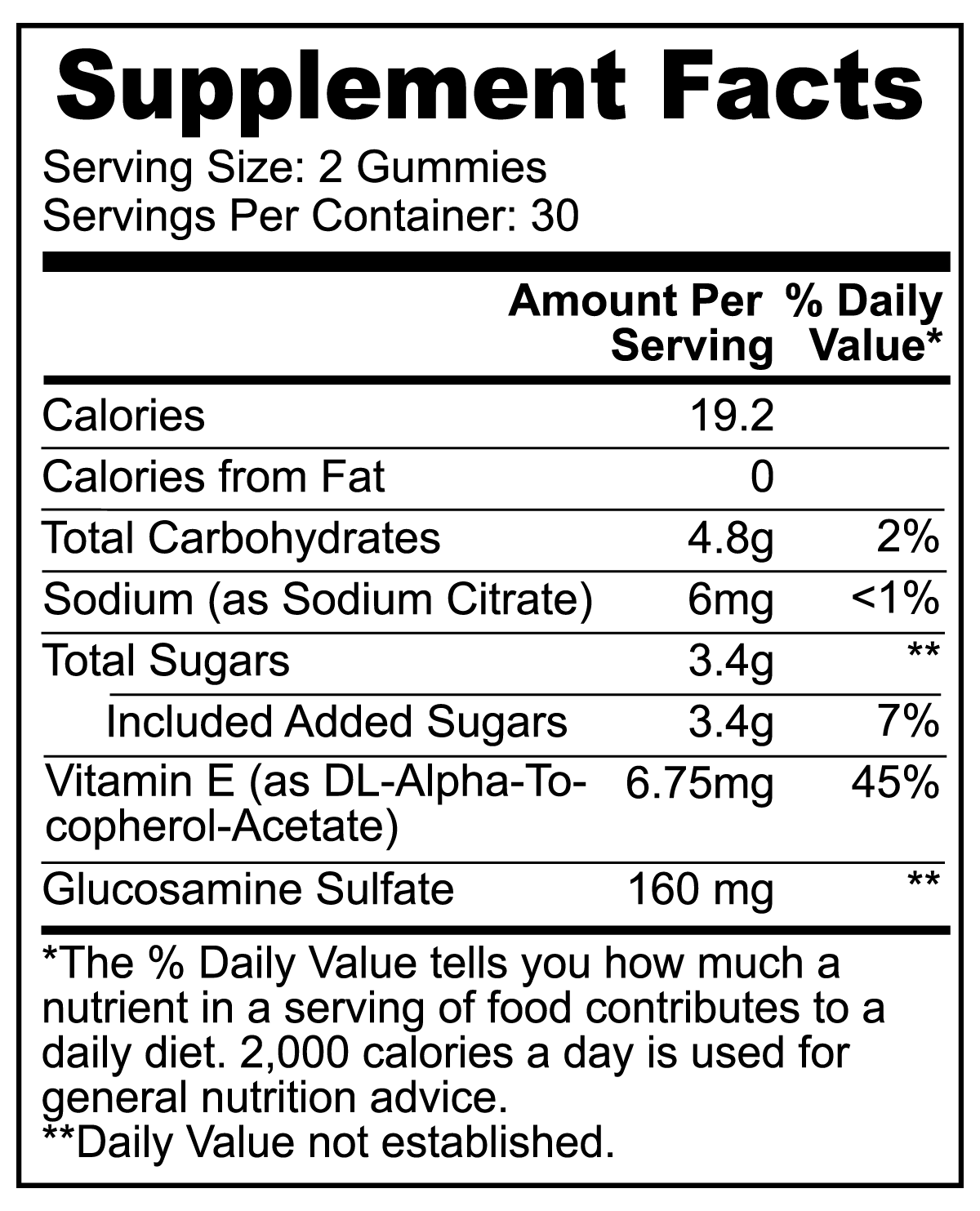Joint Support Gummies (Adult) necessary level of glucosamine replenish
