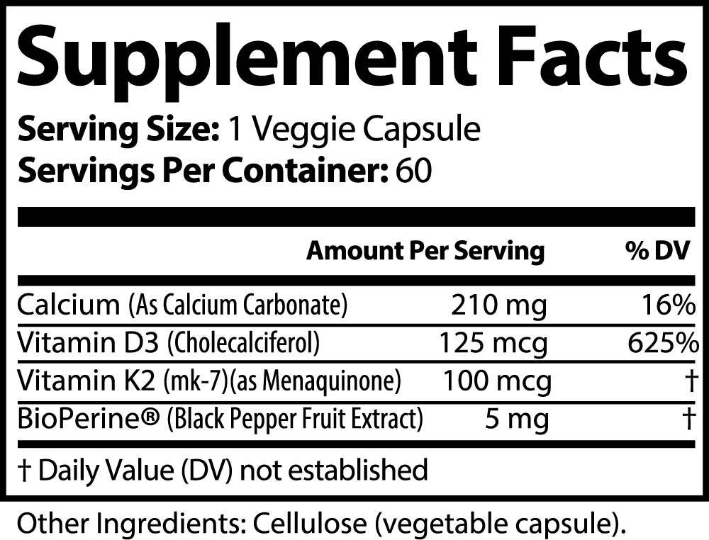 Support Bone & Heart Supplement Body Healthcare Vitamin Calcium Functi