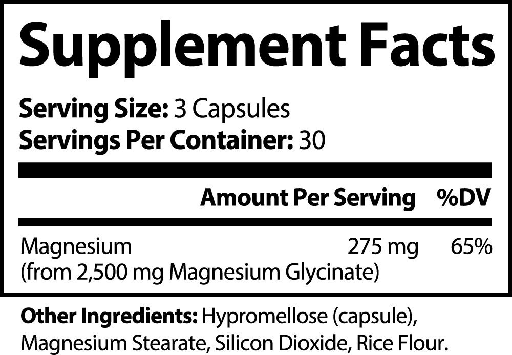 Magnesium Glycinate magnesium deficient and may need to Supplement