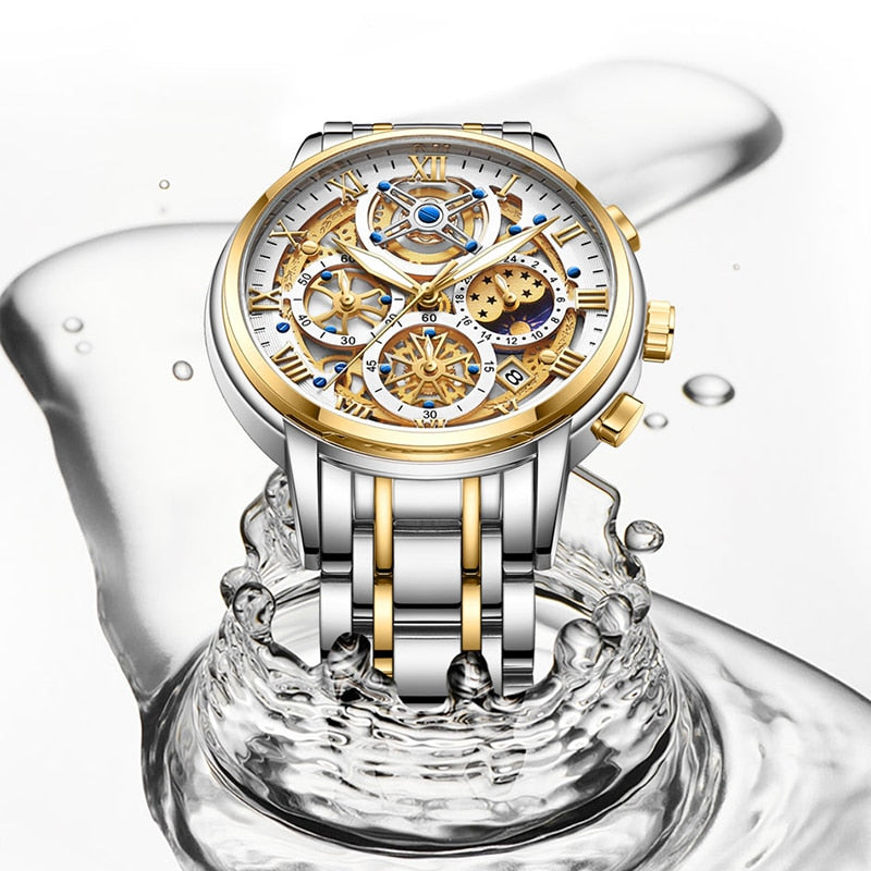 Sports Waterproof Wristwatch Luxury Design Style Wearable Time Elegant