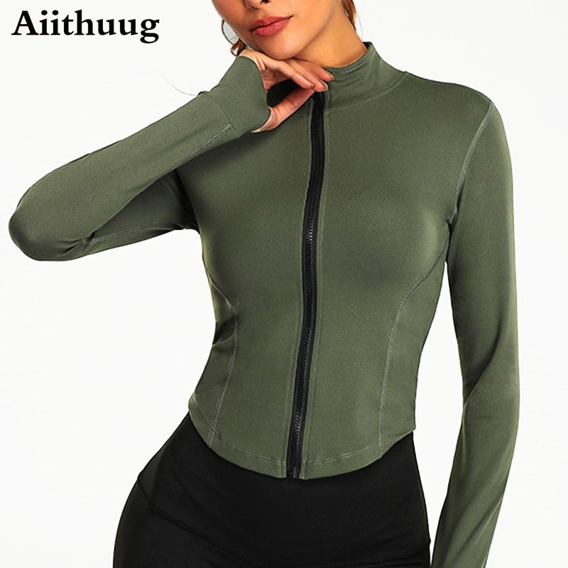 Jacket Women Full Zip-up Yoga Top Workout Running Fitness Comfortable