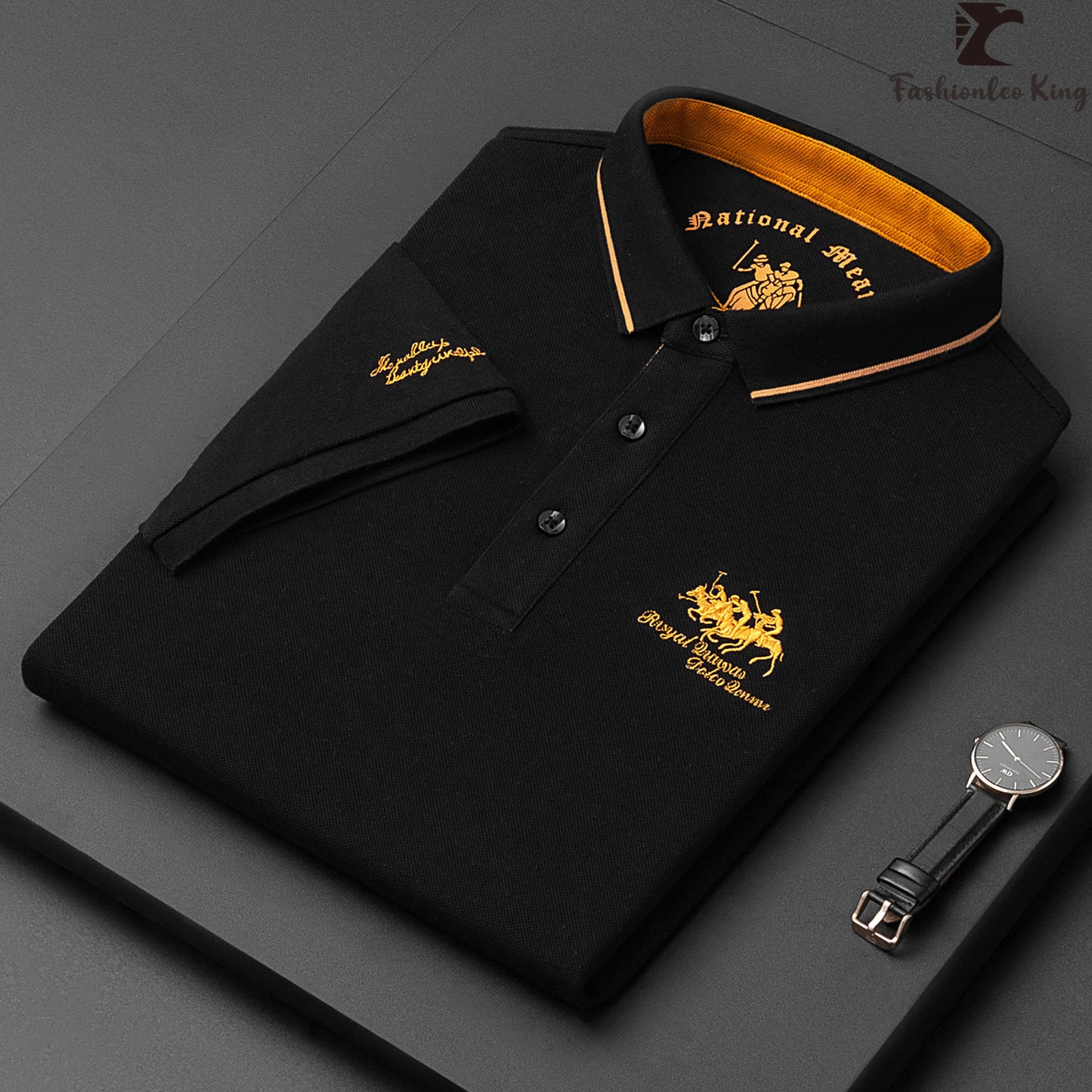 Polo Fashion Men's Short Sleeve Tshirt Man Embroidery Design Fashion