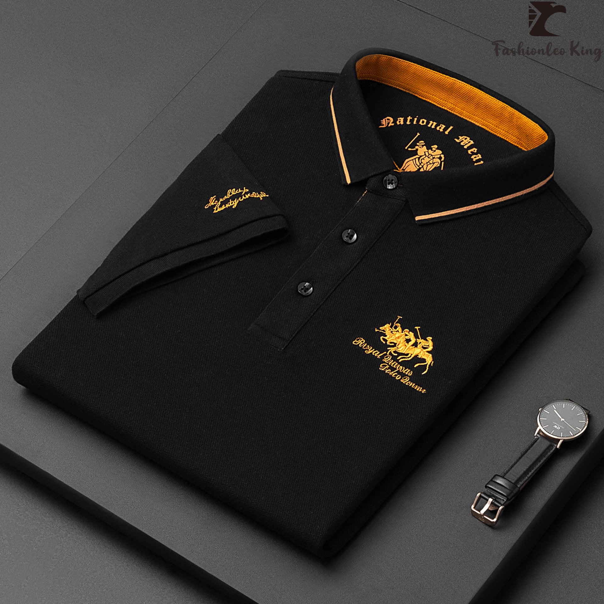 Polo Fashion Men's Short Sleeve Tshirt Man Embroidery Design Fashion