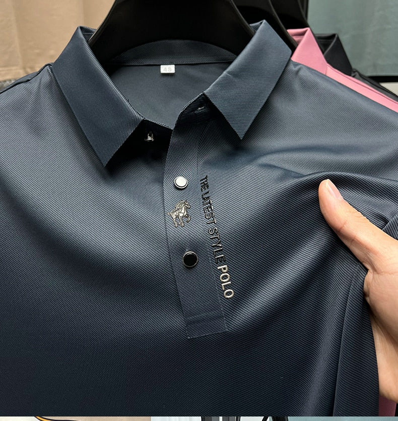 Polo Summer Business High-End Solid Color High Quality Short Sleeve